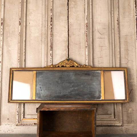33x13 Antique Wall Mirror w/ Photo Frames