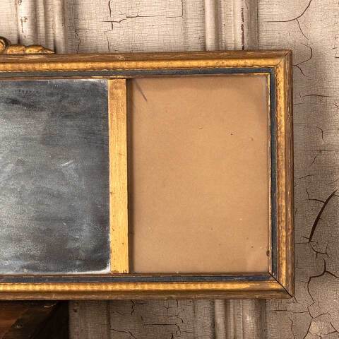 #34606 33x13 Antique Wall Mirror w/ Photo Frames image 3