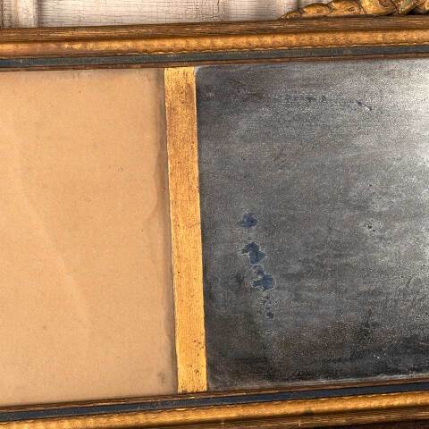 #34606 33x13 Antique Wall Mirror w/ Photo Frames image 5
