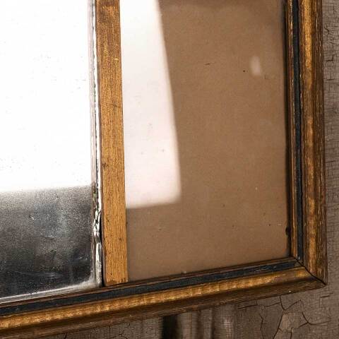 #34606 33x13 Antique Wall Mirror w/ Photo Frames image 6