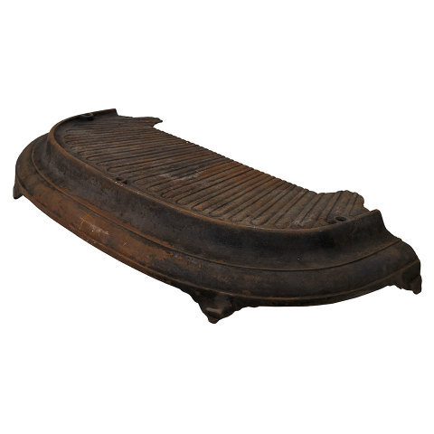 #34888 Salvaged Antique Cast Iron Fireplace Fender image 2