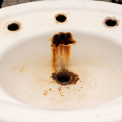 #35216 Salvaged Cast Iron Oval Pedestal Sink image 4