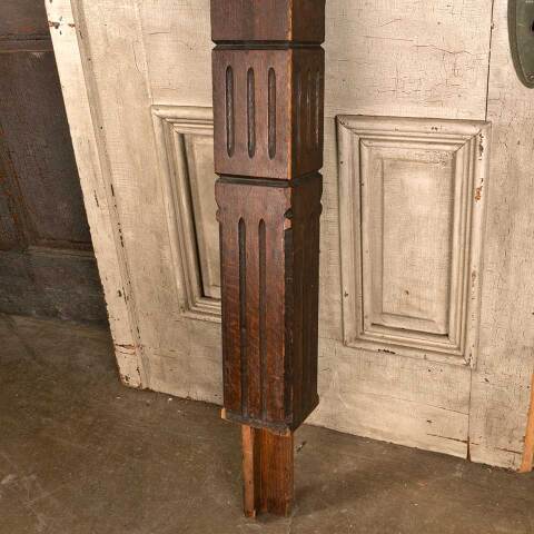 #35488 Salvaged Antique Oak Staircase Newel Post image 3