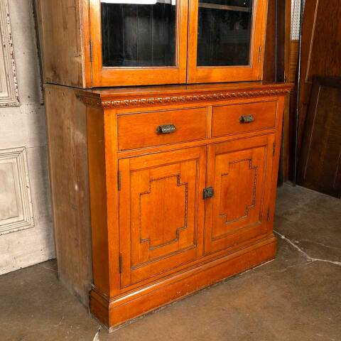 #35549 46x103 Salvaged Oak Built-In China Cabinet image 5