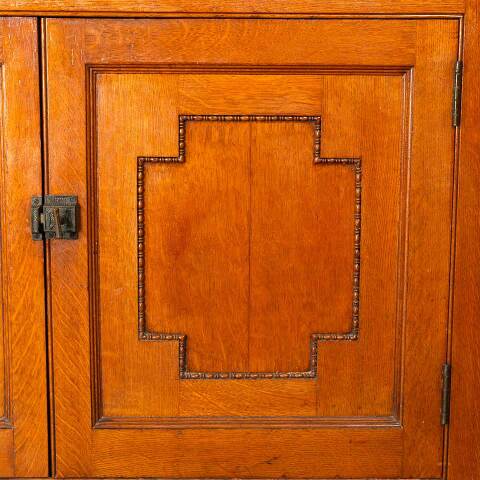 #35549 46x103 Salvaged Oak Built-In China Cabinet image 8