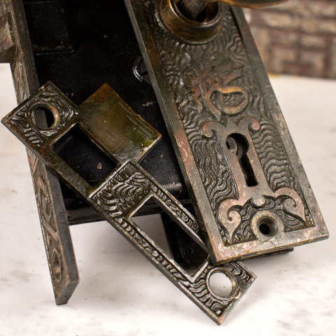 #35569 Antique Mallory Wheeler Door Hardware image 3