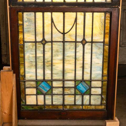 #35580 30x67 Antique Stained Glass Window Sashes image 3