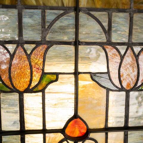 #35580 30x67 Antique Stained Glass Window Sashes image 4