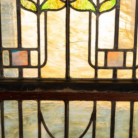 #35580 30x67 Antique Stained Glass Window Sashes image 5