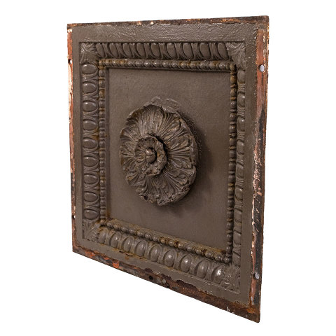 #35924 Antique Cast Iron Rosette Panel image 3