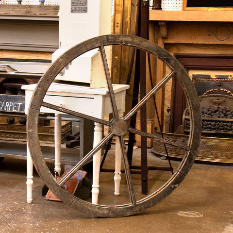 #36183 Salvaged Round Wood Window image 2