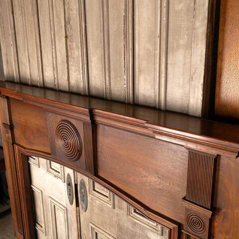 #36563 Salvaged Antique Wood Fireplace Mantel image 5