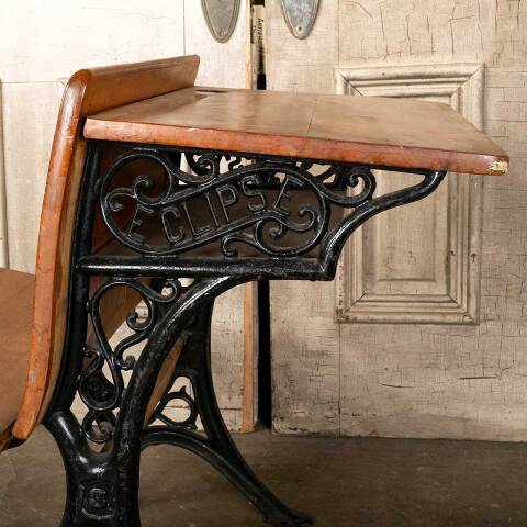 #37032 Antique ECLIPSE 3 Schoolhouse School Desk image 8