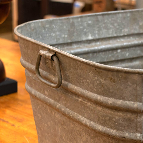 #37288 Galvanized Metal Wash Tub image 4