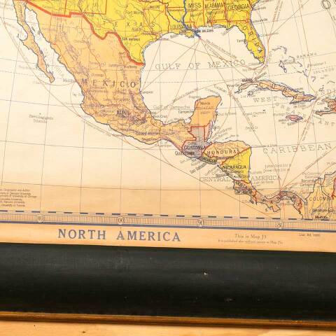 #37432 Vintage Classroom Map of North America image 5