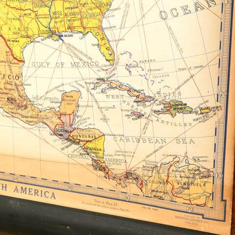 #37432 Vintage Classroom Map of North America image 4