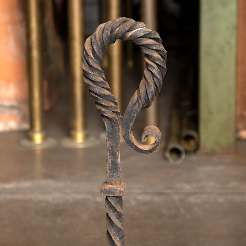 #37582 Wrought Iron Fireplace Andirons image 3