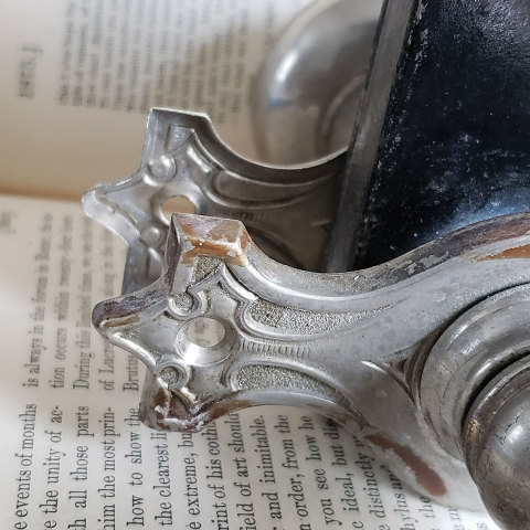 #37647 Antique Corbin St. John's Doorknob Set image 4