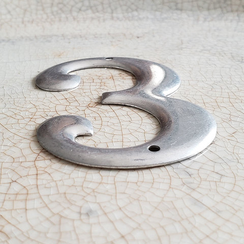 #37802 Metal House Number 3 image 2