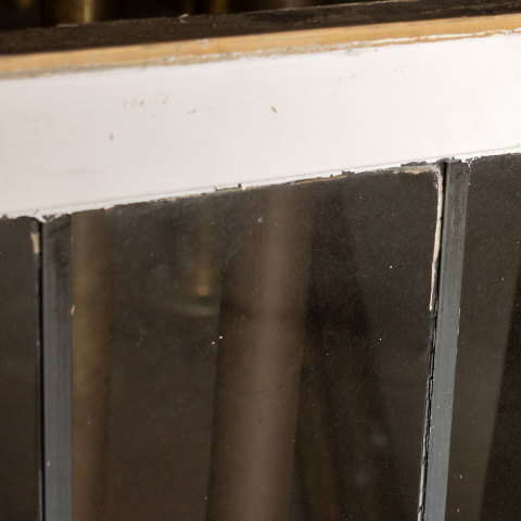 #37949 40x28 Antique Leaded Glass Window Sash image 3