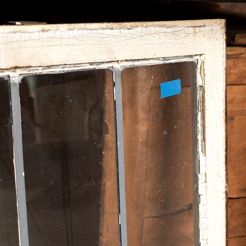 #37951 Salvaged Leaded Glass Window Sash image 4