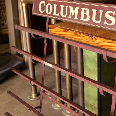 #37995 Columbus Oil Cloth Metal Wall Rack image 3