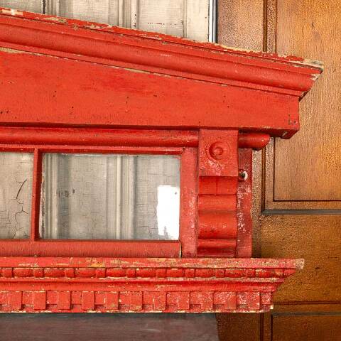 #38007 Salvaged Painted Wood Entry Door Pediment image 5