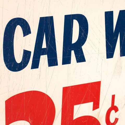 #38054 Double Sided Metal CAR WASH Sign image 4