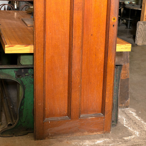 #38468 28x74 Salvaged 2 Panel Oak Door image 3