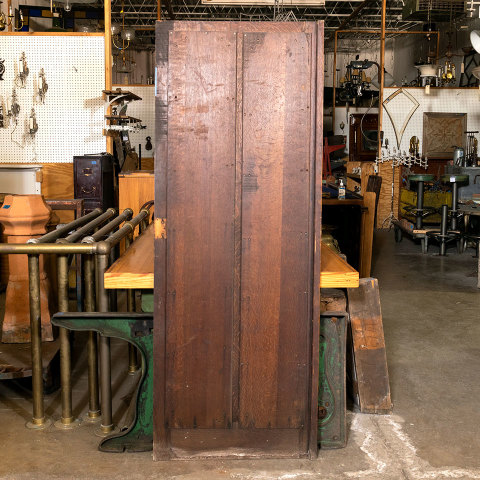 #38468 28x74 Salvaged 2 Panel Oak Door image 5
