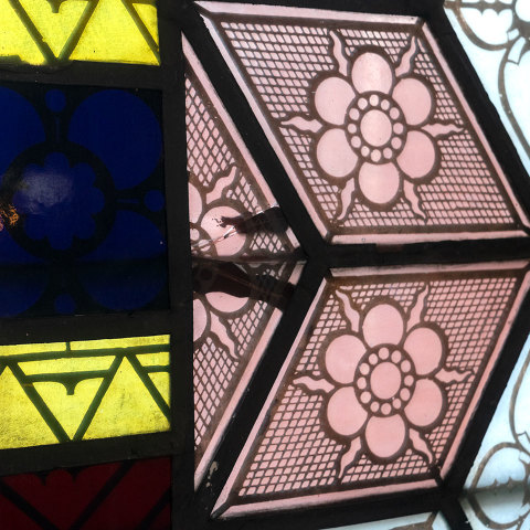 #38472 Antique Stained Glass Window image 5