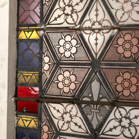 #38481 Antique Stained Glass Window image 3