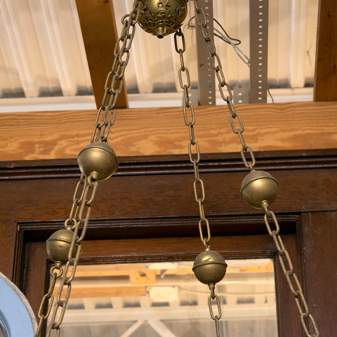 #38510 Salvaged Antique Plaster Cherub Chandelier image 4