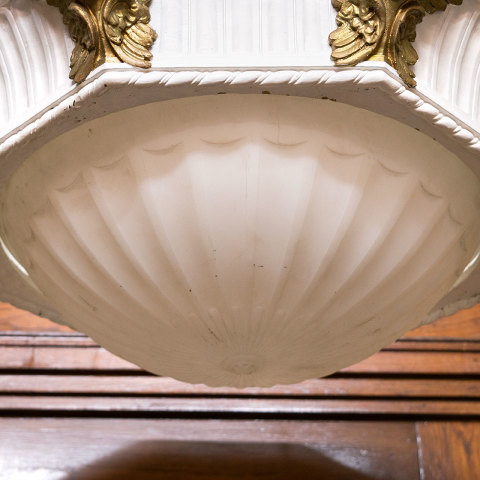 #38510 Salvaged Antique Plaster Cherub Chandelier image 8