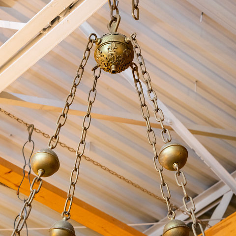 #38510 Salvaged Antique Plaster Cherub Chandelier image 3