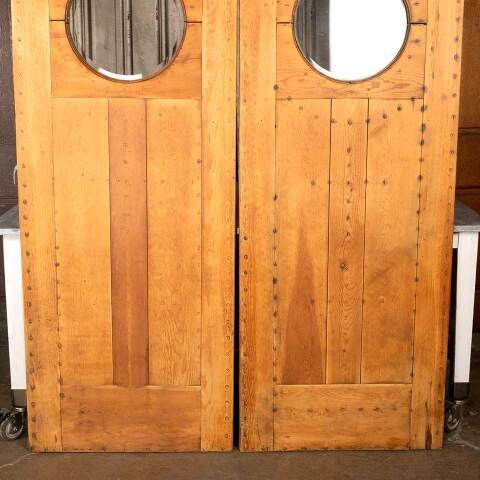 #38900 Salvaged Pine Doors with Beveled Portholes image 7