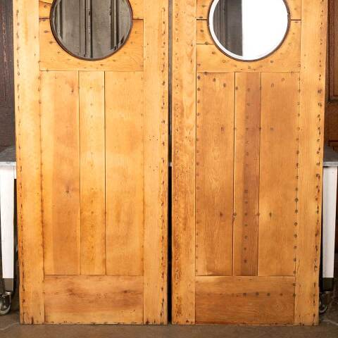 #38900 Salvaged Pine Doors with Beveled Portholes image 3