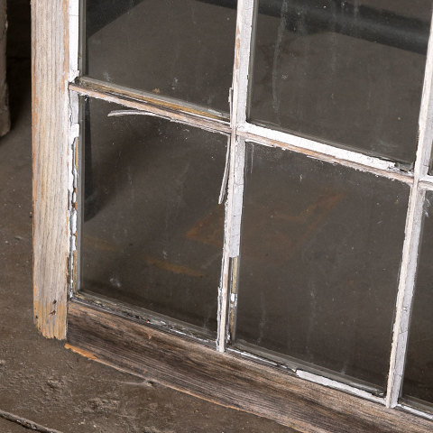 #38912 Salvaged 12 Lite Wood Window Wavy Glass image 5