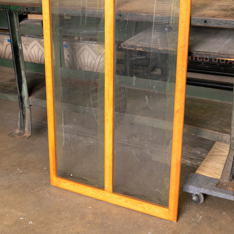 #38960 Salvaged Wood and Glass Panel image 3