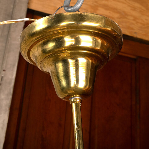 #38990 Brass Converted One Arm Gas Chandelier image 2