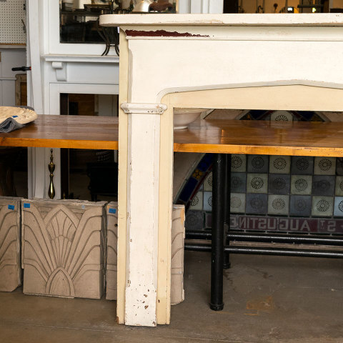 #38999 Salvaged Wood Fireplace Mantel image 3