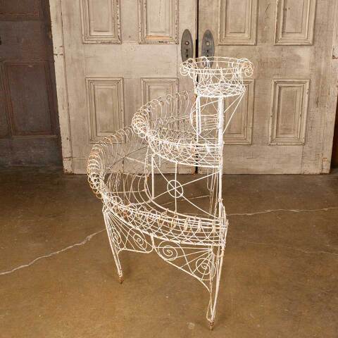 #39035 Antique Victorian Metal Wire Plant Stand image 8