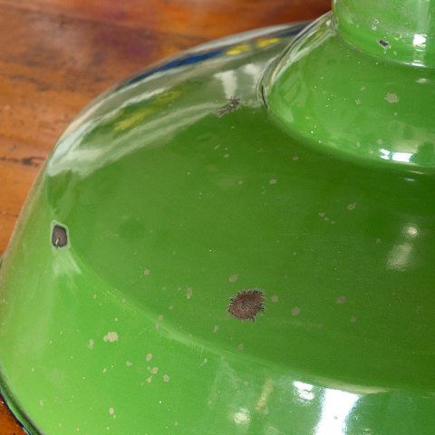 #39150 Salvaged Porcelain Enameled Industrial Light image 2