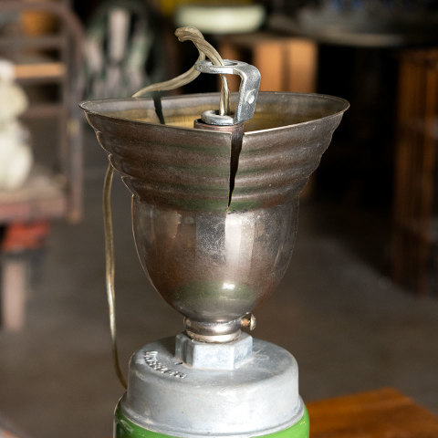 #39150 Salvaged Porcelain Enameled Industrial Light image 3