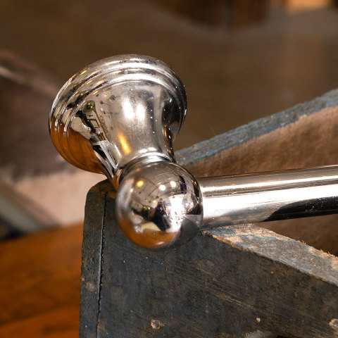 #39196 Salvaged Chrome Towel Bar image 2