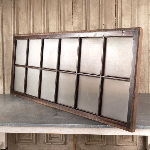 #39295 63x28 Antique Entry Door Transom Window image 2