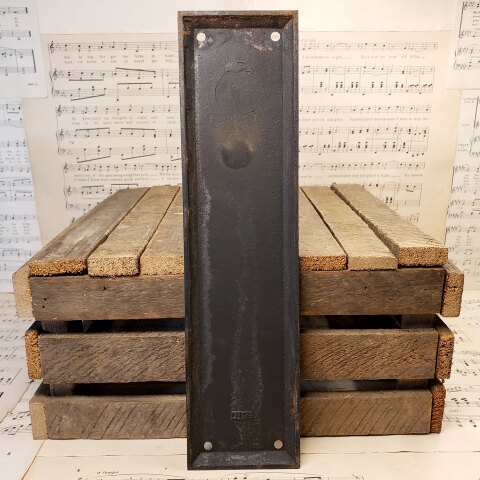 #39493 Antique Cast Iron Push Plate Door Hardware image 2