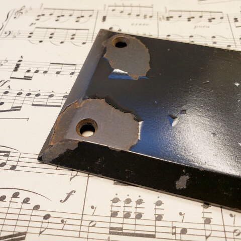 #39493 Antique Cast Iron Push Plate Door Hardware image 6