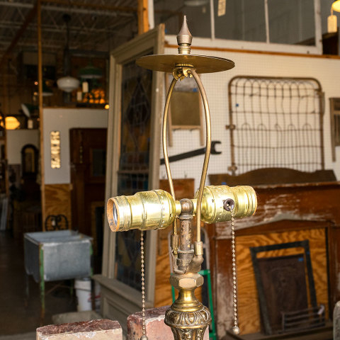 #39550 Bronze Double Socket Table Lamp image 2