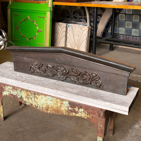 #39579 Cast Iron Building Pediment Window Header image 7